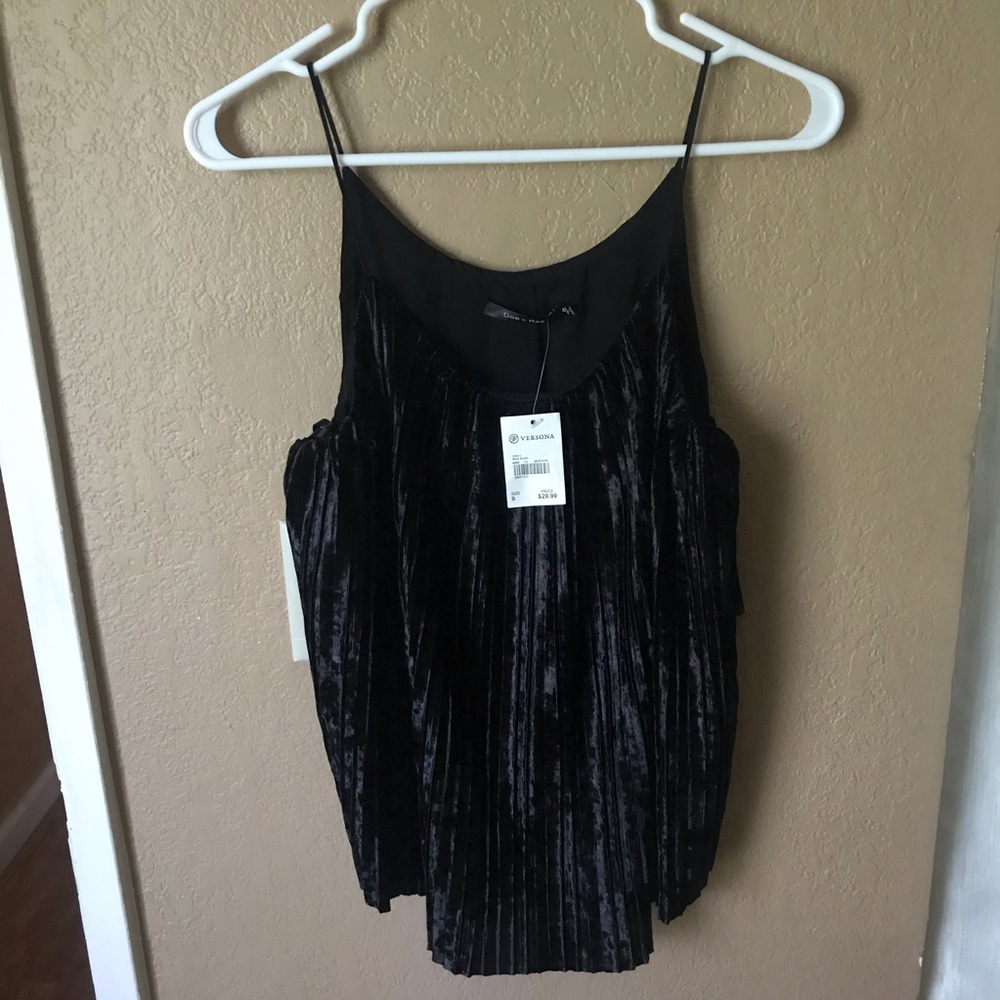 Ideal Black Crushed Velvet Cami